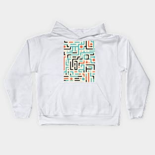 Maze of Dreams: Pastel Labyrinth Journey Kids Hoodie